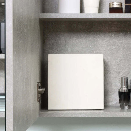 Specchiera-Bagno-a-Parete-con-Anta-e-Mensole-Laterali-in-Legno,-80x19.8x64cm-WD5834-376ED5