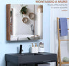 Specchiera-Bagno-con-Luci-LED-Regolabili,-2-Ante-e-Mensola-Regolabile,-70x15x65cm,-Marrone-YH9834-442YH9