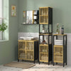Specchiera-Bagno-Moderna-da-Parete-a-4-Ripiani-in-Legno,-45x15x58.5cm,-Nero-KL6834-673V00BKKL6