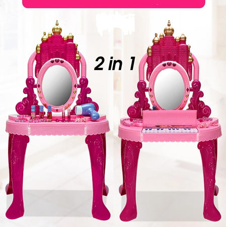 SPECCHIERA MAKE UP PER BAMBINA CON LUCI SUONI TASTIERA PIANOLA E SGABELLO 2IN1 Giochi e giocattoli/Giochi d'imitazione e accessori di travestimento/Accessori per travestimento/Trucchi Trade Shop italia - Napoli, Commerciovirtuoso.it