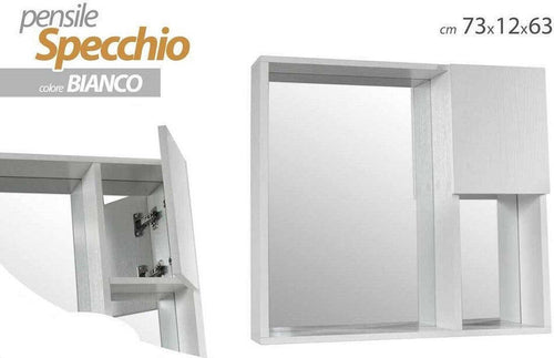 Specchiera Pensile Specchio Mobiletto Parete Bagno Armadietto 73x12x63cm 808975 Casa e cucina/Decorazioni per interni/Specchi/Specchi da parete Trade Shop italia - Napoli, Commerciovirtuoso.it
