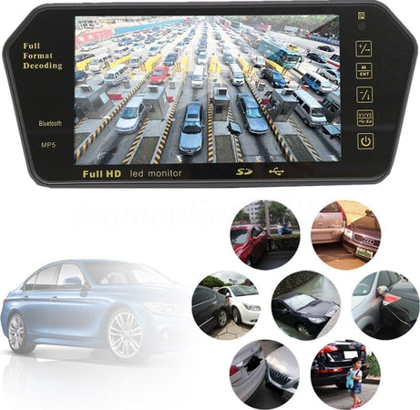 SPECCHIETTO RETROVISORE MONITOR 7'' BLUETOOTH USB SD TFT MP5 CAMERA AUTO Elettronica/Elettronica per veicoli/Elettronica per auto/Telecamera posteriore Trade Shop italia - Napoli, Commerciovirtuoso.it