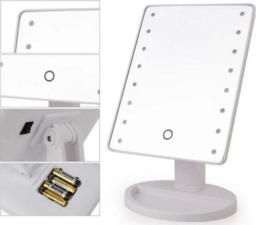 Specchio-16-Led-Orientabile-360-Gradi-Touch-Screen-Bagno-Stanza-Make-Up-Mirror