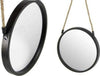 Specchio 25 Cm Con Corda Specchiera Parete Tondo Moderno Nero In Metallo 777042 Casa e cucina/Decorazioni per interni/Specchi/Specchi da parete Trade Shop italia - Napoli, Commerciovirtuoso.it
