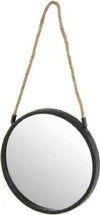 Specchio 25 Cm Con Corda Specchiera Parete Tondo Moderno Nero In Metallo 777042 Casa e cucina/Decorazioni per interni/Specchi/Specchi da parete Trade Shop italia - Napoli, Commerciovirtuoso.it