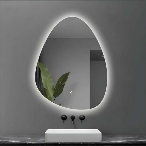 Specchio-5-mm-a-Goccia-Retroilluminato-Led-Interruttore-Touch-PVC-e-MDF