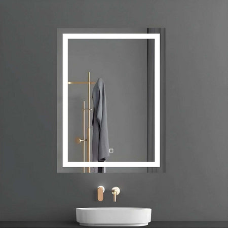 Specchio-5-mm-Rettangolare-Squadrato-Cornice-Led-Interruttore-Touch
