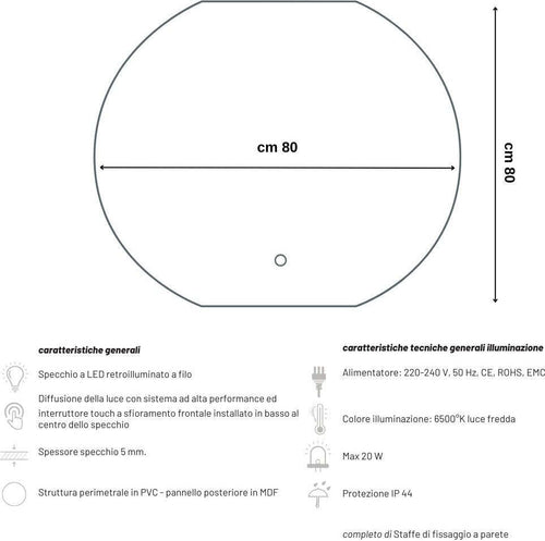 Specchio-5-mm-Semicircolare-Retroilluminato-Led-Interruttore-Touch