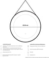 Specchio-5-mm-Tondo-Alluminio-Nero-Retroilluminato-Interruttore-Touch
