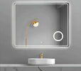 Specchio-5mm-Rettangolare-Smussato-Cornice-Led-Interruttore-Touch-Lente