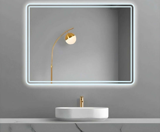 Specchio-5mm-Rettangolare-Smussato-Doppia-Cornice-Led-InterruttoreTouch