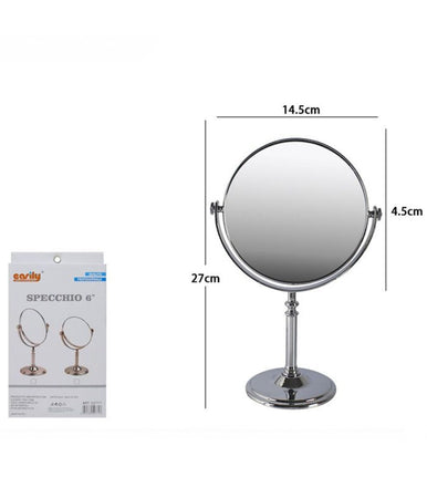 Specchio 6" Da Tavolo Make Up Trucco Accessorio Appoggio Bagno Donna 27 Cm 52771