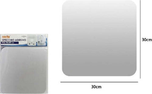 Specchio-Adesivo-Forma-Quadrata-Adesiva-Murale-Arredamento-Casa-30-X-30-Cm