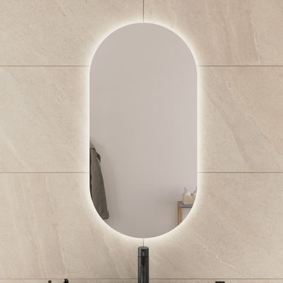 Specchio retroilluminato rettangolare da bagno a LED prodotto Artigianale Made in Italy