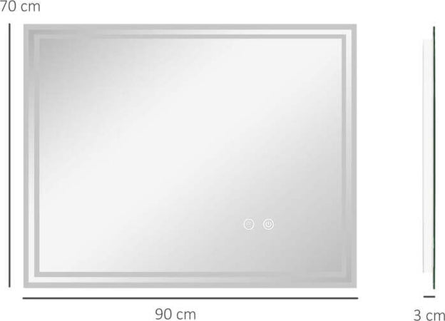 Specchio-Bagno-con-Luce-LED-3-Livelli-Rettangolare,-Antiappannamento-e-Interruttore-Touch,-90x70cm-KY9834-657V01CRKY9
