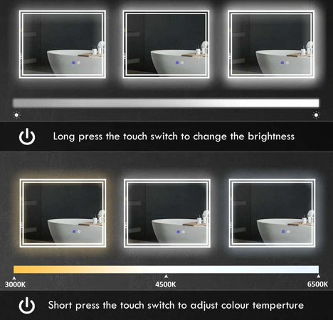 Specchio-Bagno-con-Luce-LED-3-Livelli-Rettangolare,-Antiappannamento-e-Interruttore-Touch,-90x70cm-KY9834-657V01CRKY9