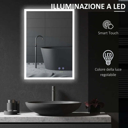 Specchio-Bagno-con-Luce-LED,-Funzione-Anti-Appannamento-e-Tasti-Touch,-70x50cm,-Argento-RT4834-390V90RT4