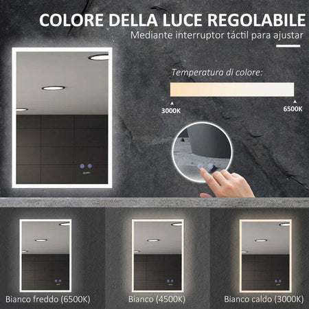 Specchio-Bagno-con-Luce-LED,-Funzione-Anti-Appannamento-e-Tasti-Touch,-70x50cm,-Argento-RT4834-390V90RT4