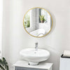 Specchio-Bagno-Rotondo-con-Cornice-da-Parete-in-Lega-di-Alluminio,-Ø50x2cm,-Oro-WF5834-394V01GDWF5