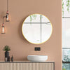 Specchio-Bagno-Rotondo-con-Cornice-da-Parete-in-Lega-di-Alluminio,-Ø50x2cm,-Oro-WF5834-394V01GDWF5