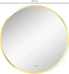 Specchio-Bagno-Rotondo-con-Cornice-da-Parete-in-Lega-di-Alluminio,-Ø50x2cm,-Oro-WF5834-394V01GDWF5