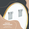 Specchio-Bagno-Rotondo-con-Cornice-da-Parete-in-Lega-di-Alluminio,-Ø50x2cm,-Oro-WF5834-394V01GDWF5