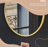 Specchio-Bagno-Rotondo-con-Cornice-da-Parete-in-Lega-di-Alluminio,-Ø50x2cm,-Oro-WF5834-394V01GDWF5