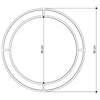 Specchio Bubble con doppia cornice in metallo oro