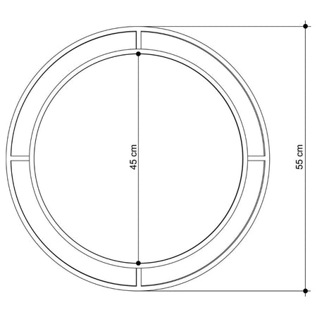 Specchio Bubble con doppia cornice in metallo oro