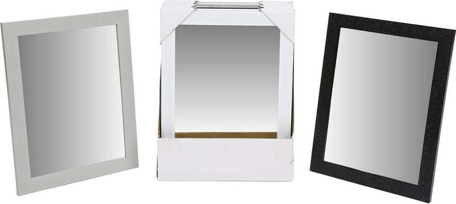 Specchio Con Cornice Decorata In Pvc Specchiera Rettangolare 30 X 40 Cm 219104 Salute e Bellezza > Make Up e Cosmetici > Specchi da Trucco Trade Shop italia - Napoli, Commerciovirtuoso.it