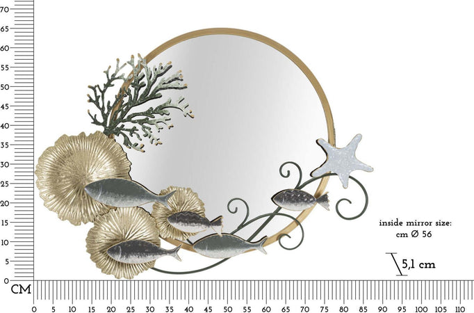 Specchio-D-Muro-Fish-Cm-88,9X7,6X65,4