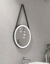 Specchio Da Bagno Con Cinghia E Cornice Led 50cm