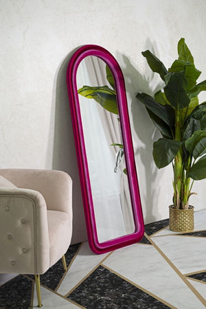 Specchio-Da-Muro-Cloe-Velluto-Fuxia-Cm-60X4X160