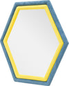 Specchio-Da-Muro-Tony-Velluto-Blu/Giallo-Cm-75X4X80