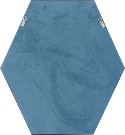 Specchio-Da-Muro-Tony-Velluto-Blu/Giallo-Cm-75X4X80
