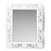 Specchio da parete con cornice a fantasia colore bianco Specchio2