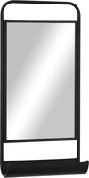 Specchio-da-Parete-con-Mensola-Inferiore-e-Struttura-in-Metallo,-36.2x12x71.7cm,-Nero-JM3830-473JM3