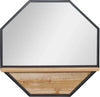 Specchio-da-Parete-Ottagonale-in-Metallo-con-Mensola-in-Legno,-61x61cm-Nero-NH5830-606V00BKNH5