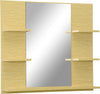 Specchio-da-Parete-Rettangolare-per-Bagno-con-4-Ripiani-Laterali-e-Ampio-Ripiano-Inferiore,-in-MDF-e-Vetro,-80x12.5x70cm-GH6834-423NDGH6