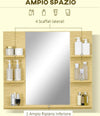 Specchio-da-Parete-Rettangolare-per-Bagno-con-4-Ripiani-Laterali-e-Ampio-Ripiano-Inferiore,-in-MDF-e-Vetro,-80x12.5x70cm-GH6834-423NDGH6