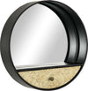 Specchio-da-Parete-Rotondo-da-Ø61cm-con-Cassetto-e-Cornice-in-Metallo-Nero-UJ6830-474UJ6