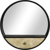 Specchio-da-Parete-Rotondo-da-Ø61cm-con-Cassetto-e-Cornice-in-Metallo-Nero-UJ6830-474UJ6