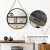 Specchio-da-Parete-Rotondo-da-Ø61cm-con-Cassetto-e-Cornice-in-Metallo-Nero-UJ6830-474UJ6
