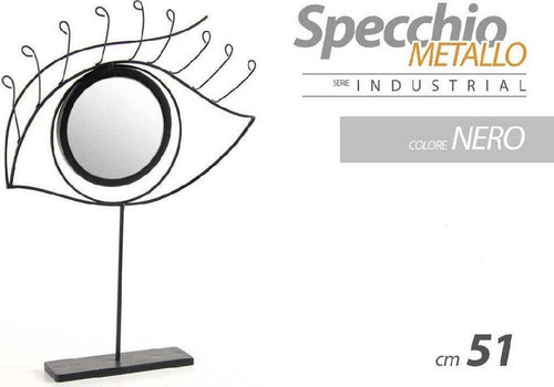 Specchio Da Tavolo 51cm Occhio Nero Bagno Beauty Trucco Metallo Decorativo 782275 Casa e cucina/Bagno/Mobili da bagno/Specchi da bagno/Specchi da tavolo Trade Shop italia - Napoli, Commerciovirtuoso.it