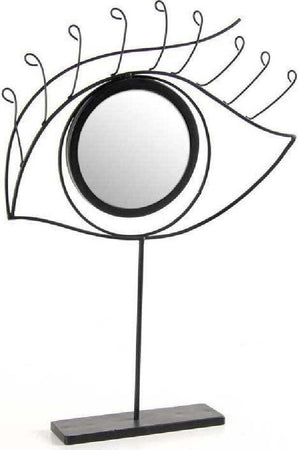 Specchio Da Tavolo 51cm Occhio Nero Bagno Beauty Trucco Metallo Decorativo 782275 Casa e cucina/Bagno/Mobili da bagno/Specchi da bagno/Specchi da tavolo Trade Shop italia - Napoli, Commerciovirtuoso.it