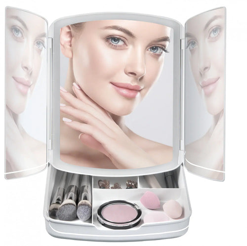 Specchio Make Up Con Luci Led Cassetti Per Trucco Regolabile Pieghevole 720013 Salute e Bellezza > Make Up e Cosmetici > Specchi da Trucco Trade Shop italia - Napoli, Commerciovirtuoso.it