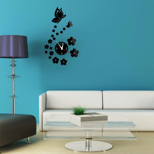 Specchio Parete Adesivi 3d Orologio Motivo Farfalla Fiore Soggiorno Decorazione Casa e cucina/Decorazioni per interni/Orologi/Sveglie Trade Shop italia - Napoli, Commerciovirtuoso.it
