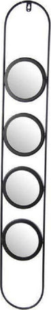 Specchio Parete Metallo 4 Posti Nero Bagno Salotto Decorativo 13x1,2x86cm 818851 Casa e cucina/Decorazioni per interni/Specchi/Specchi da parete Trade Shop italia - Napoli, Commerciovirtuoso.it