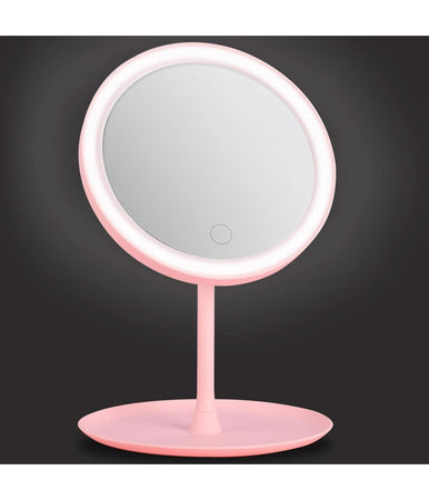 Specchio Per Il Trucco Illuminato A Led Makeup Cosmetico Girevole Luce Ad Anello