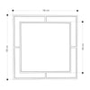Specchio quadrato Corner con doppia cornice in metallo nero